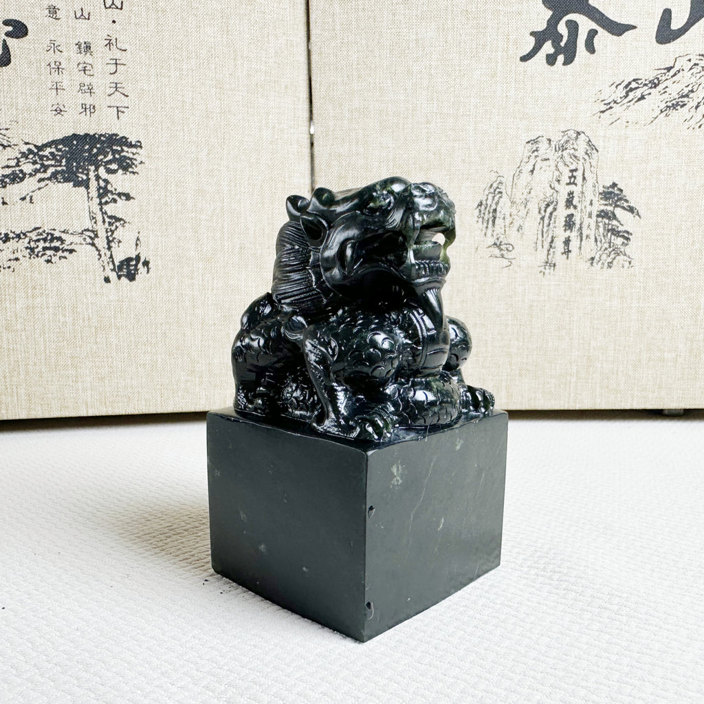 泰山碧玉·麒麟玉印