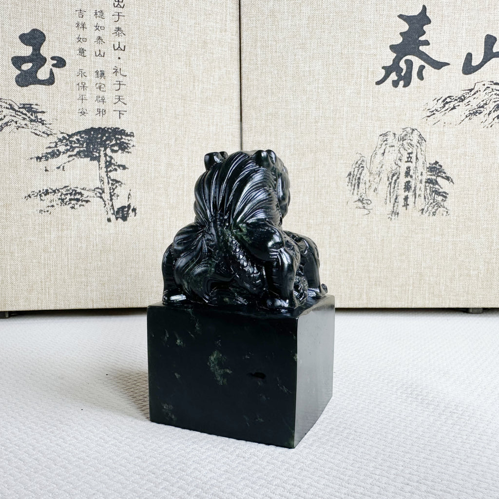 泰山碧玉·麒麟玉印