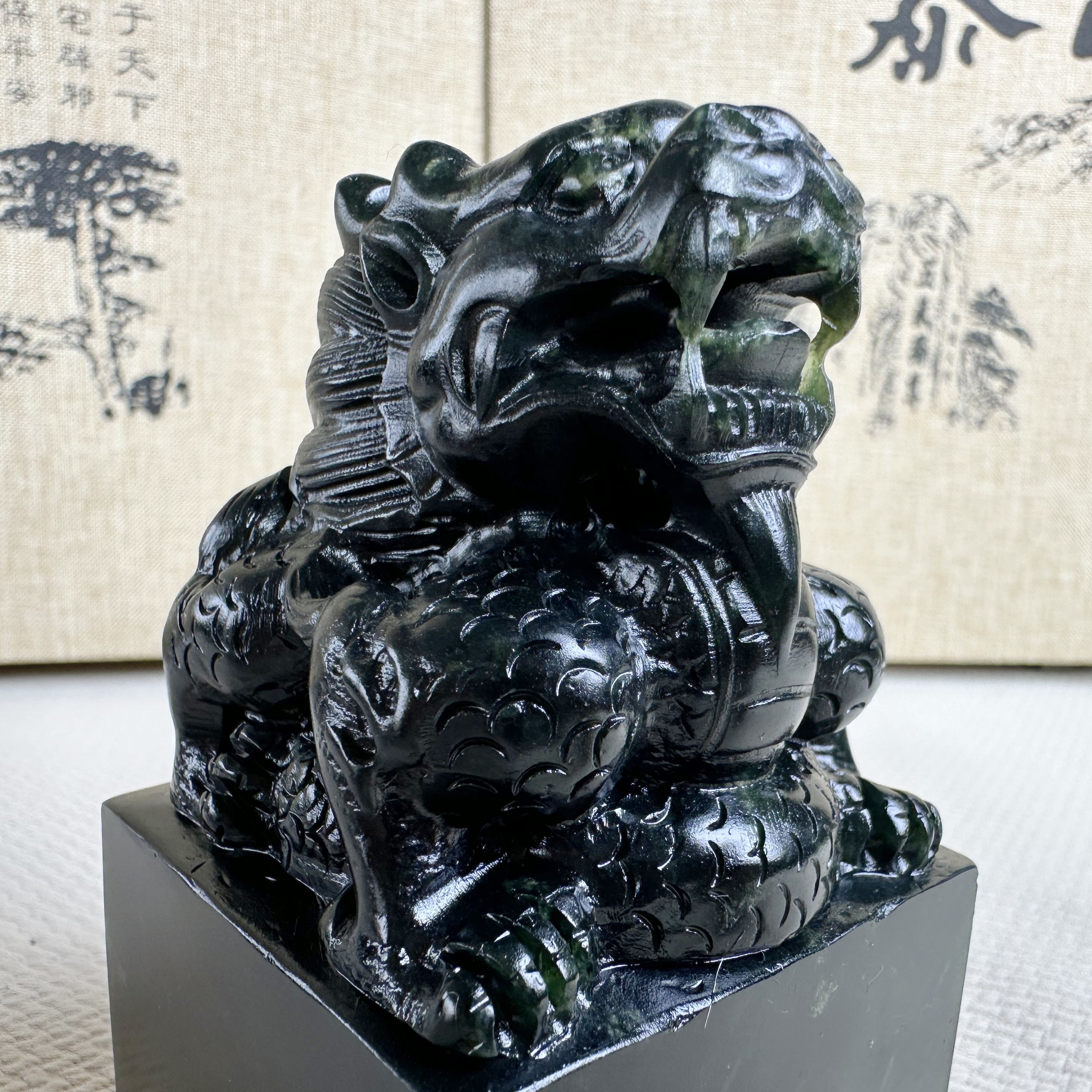 泰山碧玉·麒麟玉印