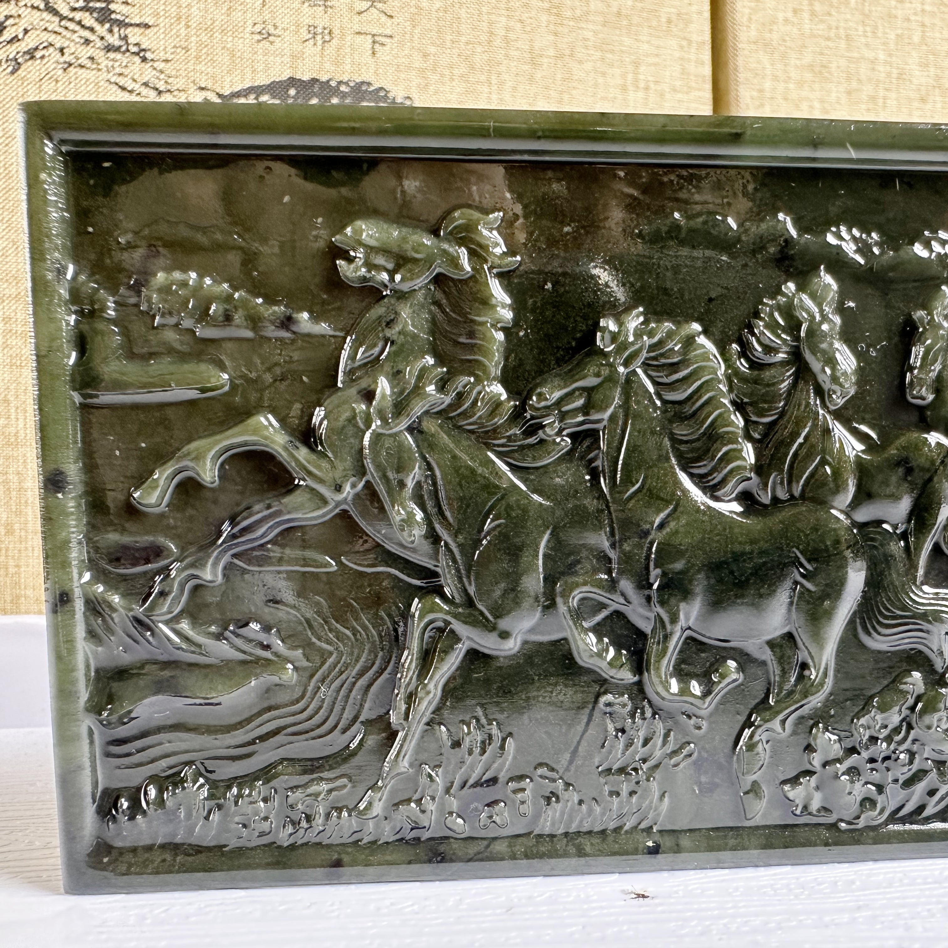 泰山碧玉·八骏图看盘