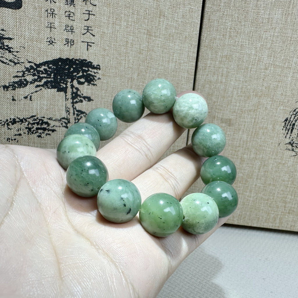 泰山花斑玉·手串（+手绘符箓）