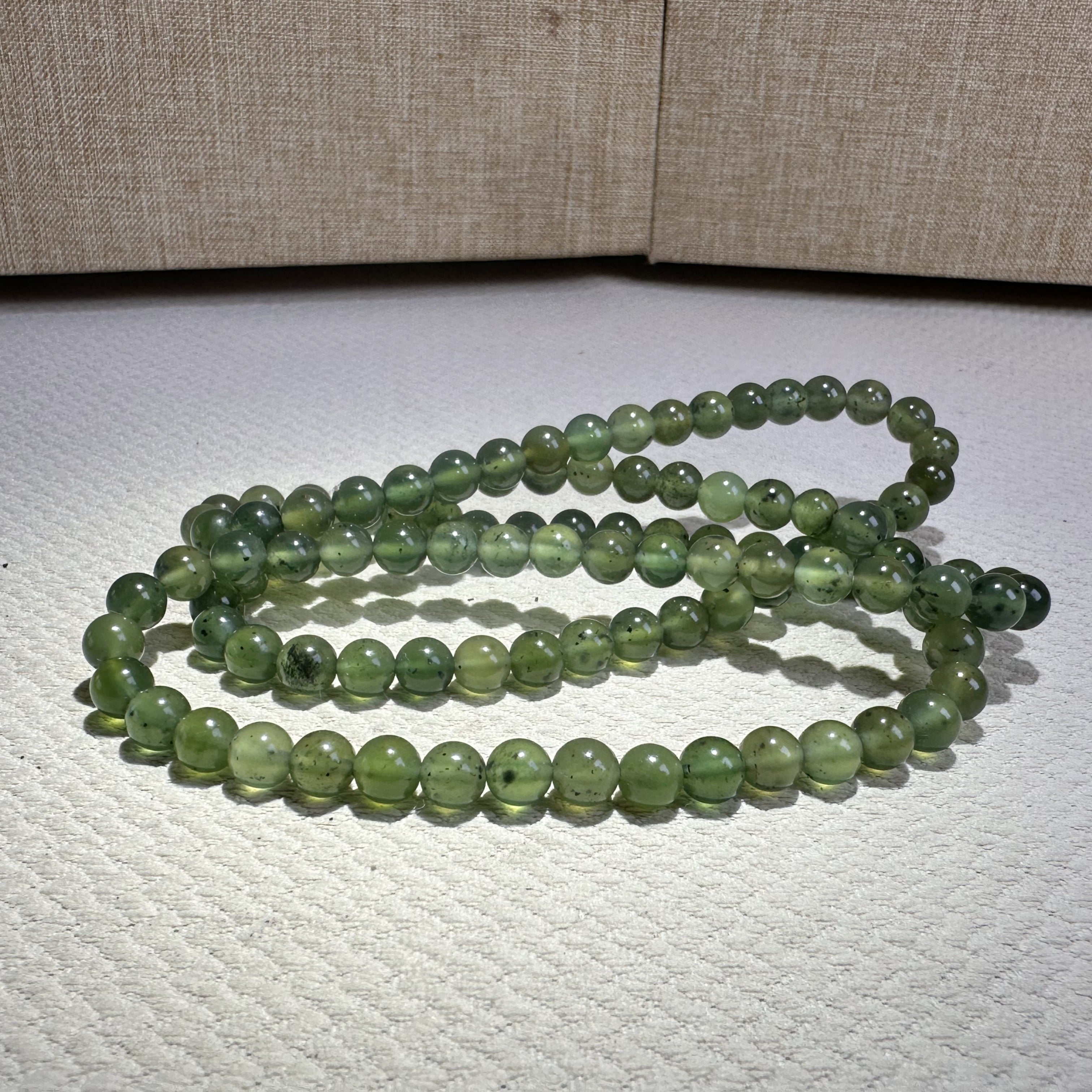 泰山碧玉·高透碧玉手串（小珠）