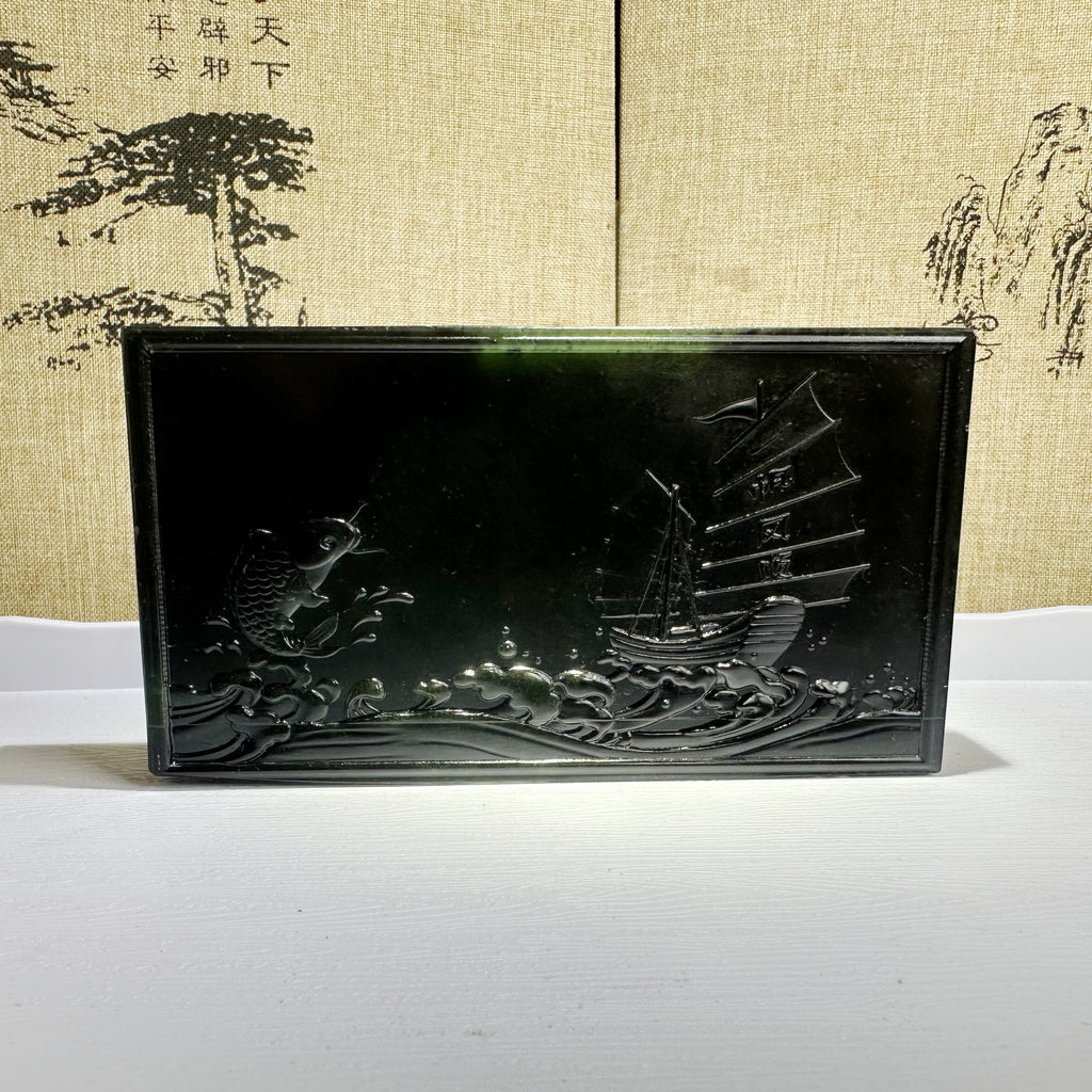 泰山碧玉·一帆风顺看盘