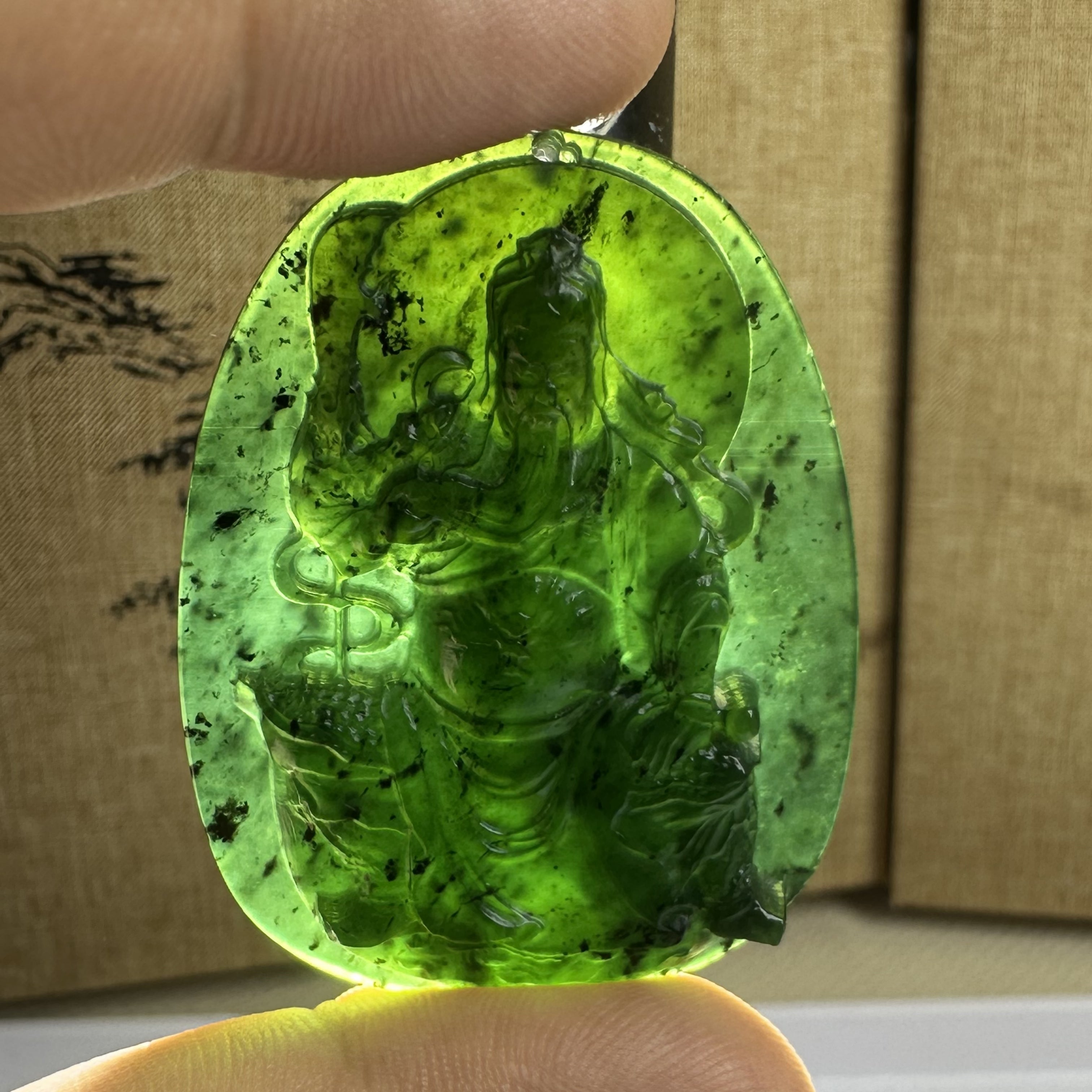 泰山碧玉·关公牌