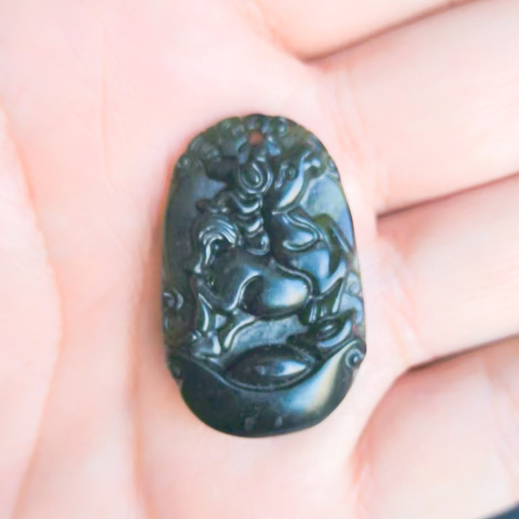 泰山碧玉·生肖牌（+手绘符箓）